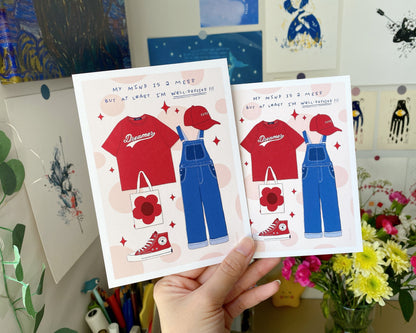 Messy Mind Quote Art Print | Aesthetic Motivational Decor | Postcard