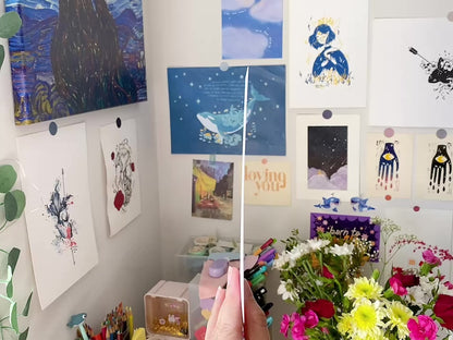 Messy Mind Quote Art Print | Aesthetic Motivational Decor | Postcard